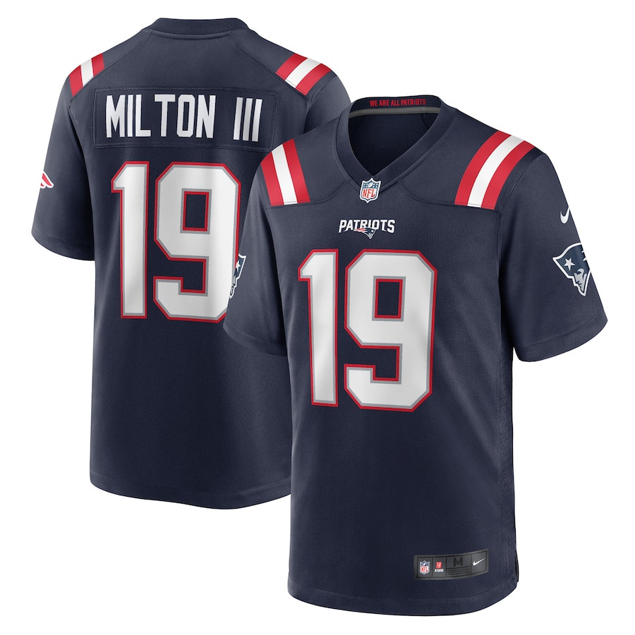 Joe Milton III 19 New England Patriots Game Men Jersey - Navy JS1915 Saliibo
