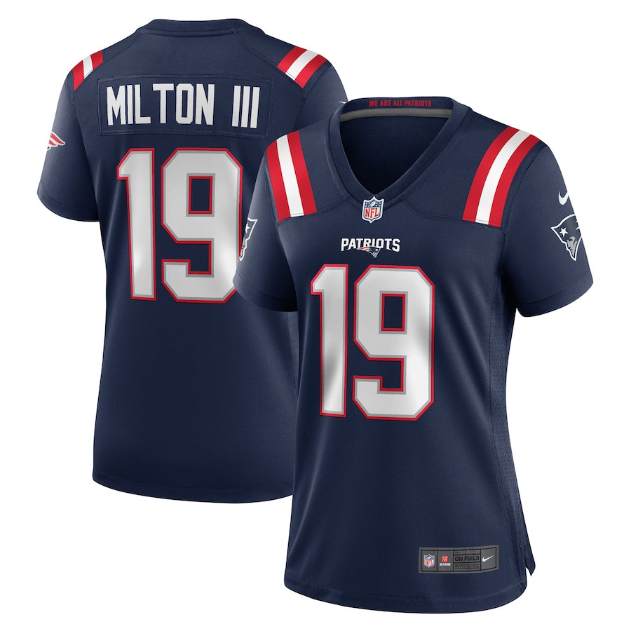 Joe Milton III 19 New England Patriots Women's Game Jersey - Navy JS4578 Saliibo