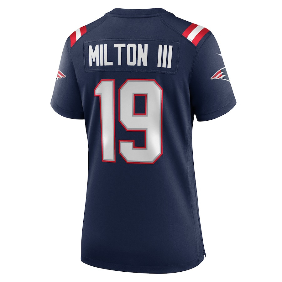 Joe Milton III 19 New England Patriots Women's Game Jersey - Navy JS4578 Saliibo - Image 3