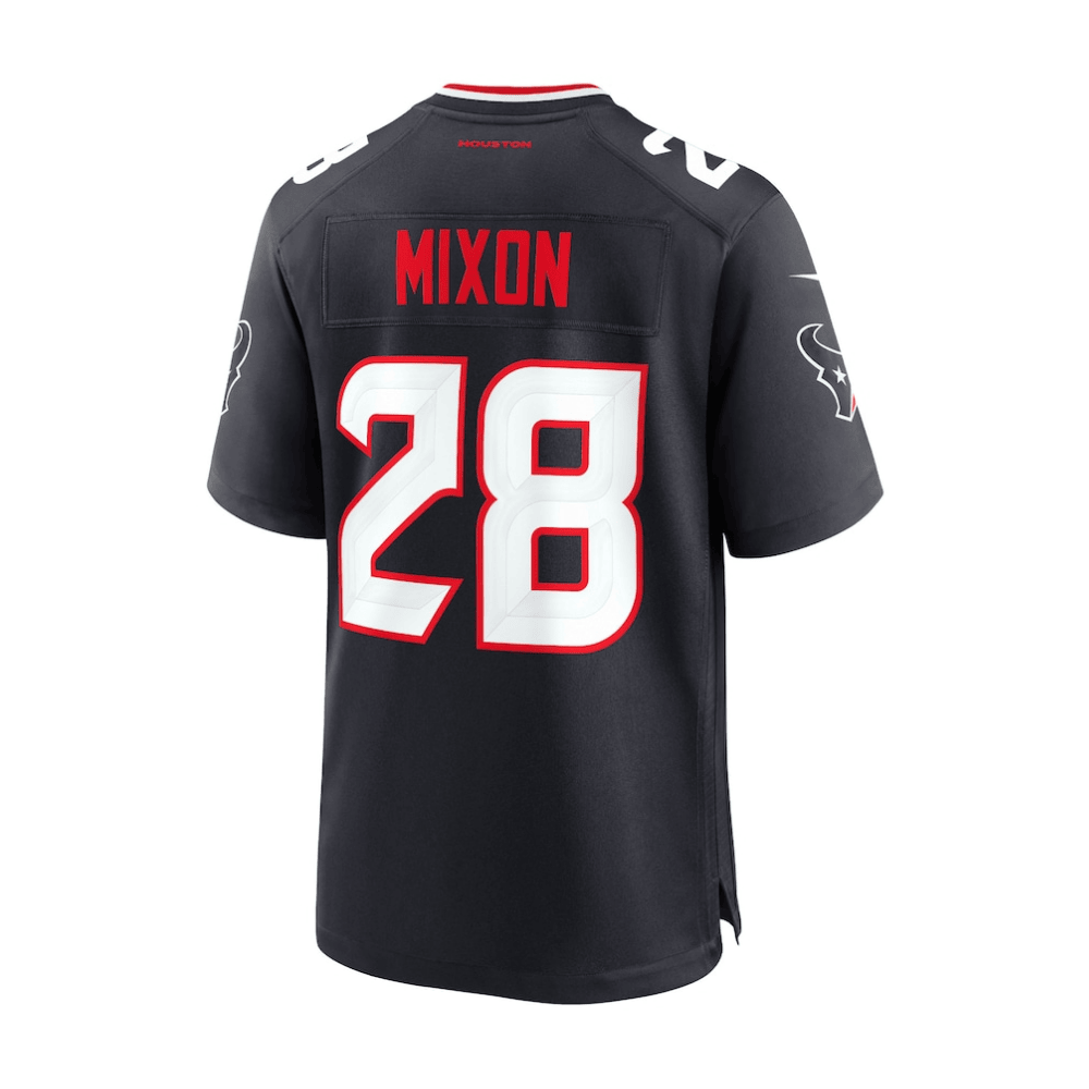 Joe Mixon 28 Houston Texans 2025 Pro Bowl Patch Game Men Jersey - Navy JS2545 Saliibo - Image 3