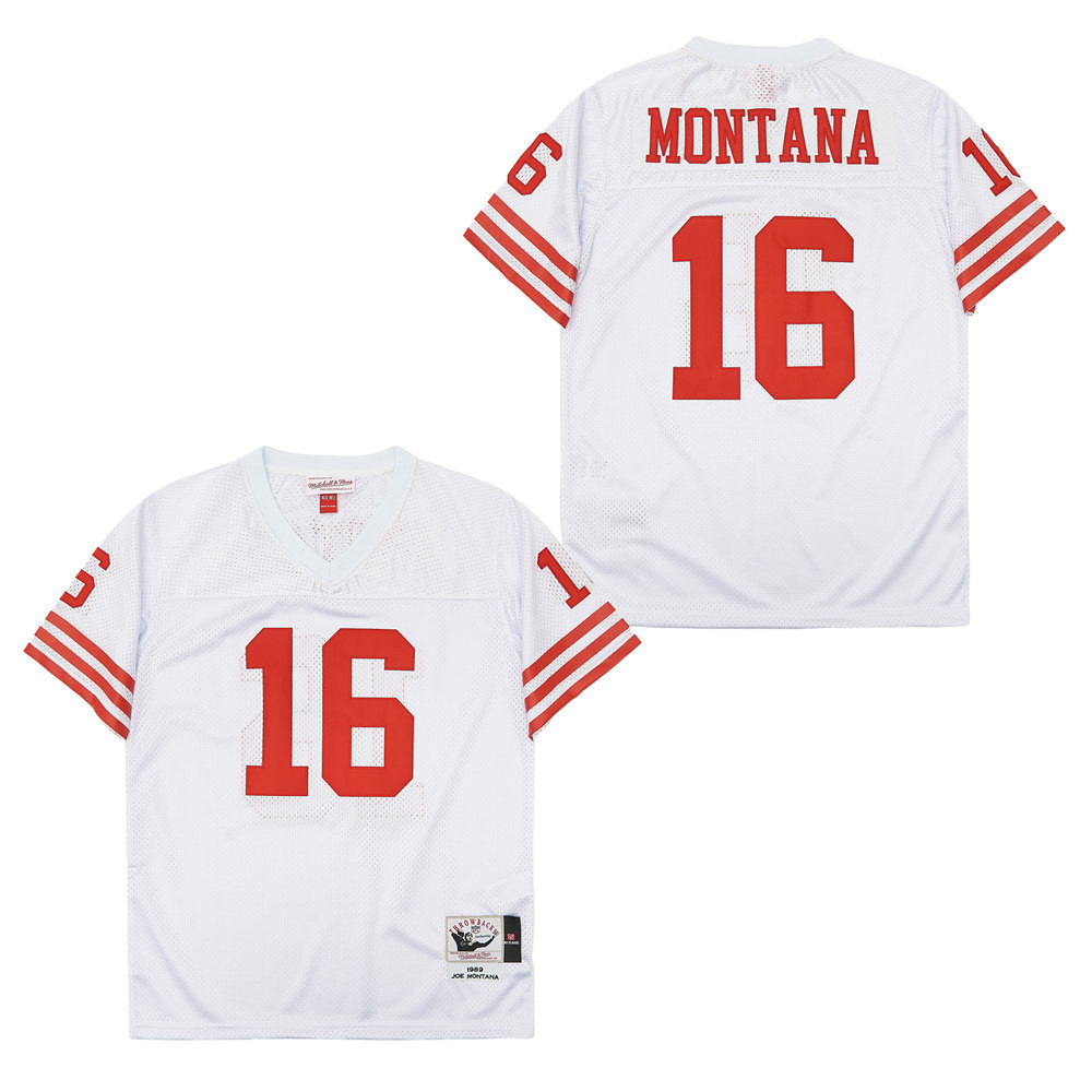 Joe Montana 16 San Francisco 49ers Throwback Men Jersey - White JS2166 Saliibo
