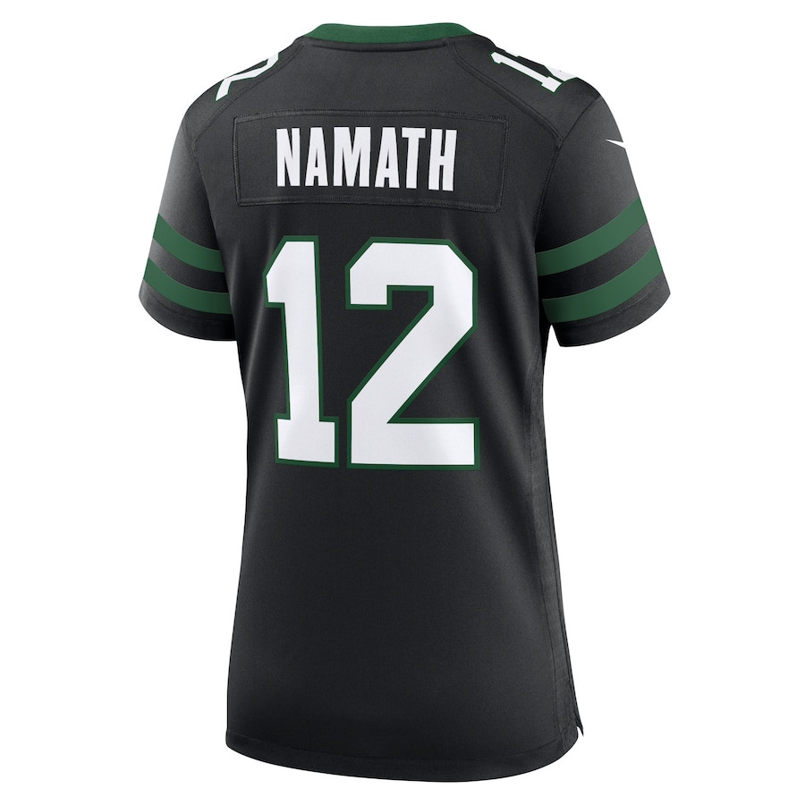 Joe Namath 12 New York Jets Alternate Game Women Jersey - Legacy Black JS6583 Saliibo - Image 3