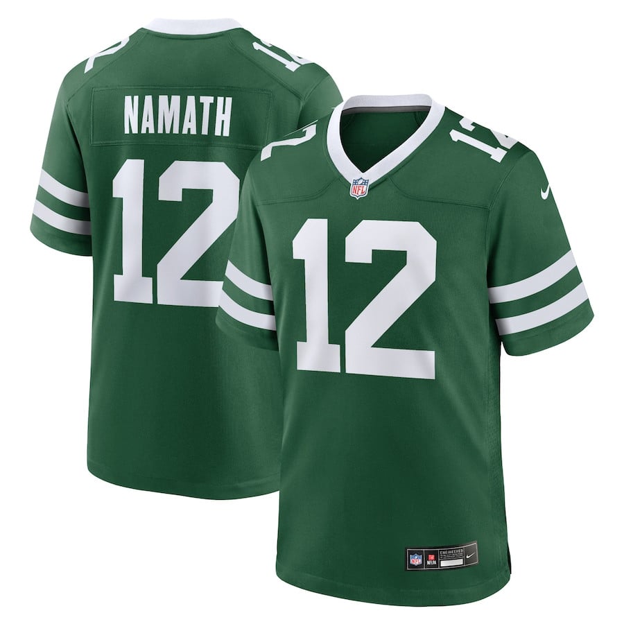 Joe Namath 12 New York Jets Game Men Jersey - Legacy Green JS6069 Saliibo