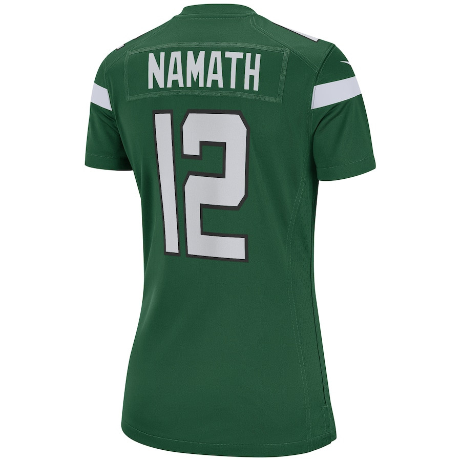 Joe Namath 12 New York Jets Women Game Retired Jersey - Gotham Green JS7565 Saliibo - Image 3