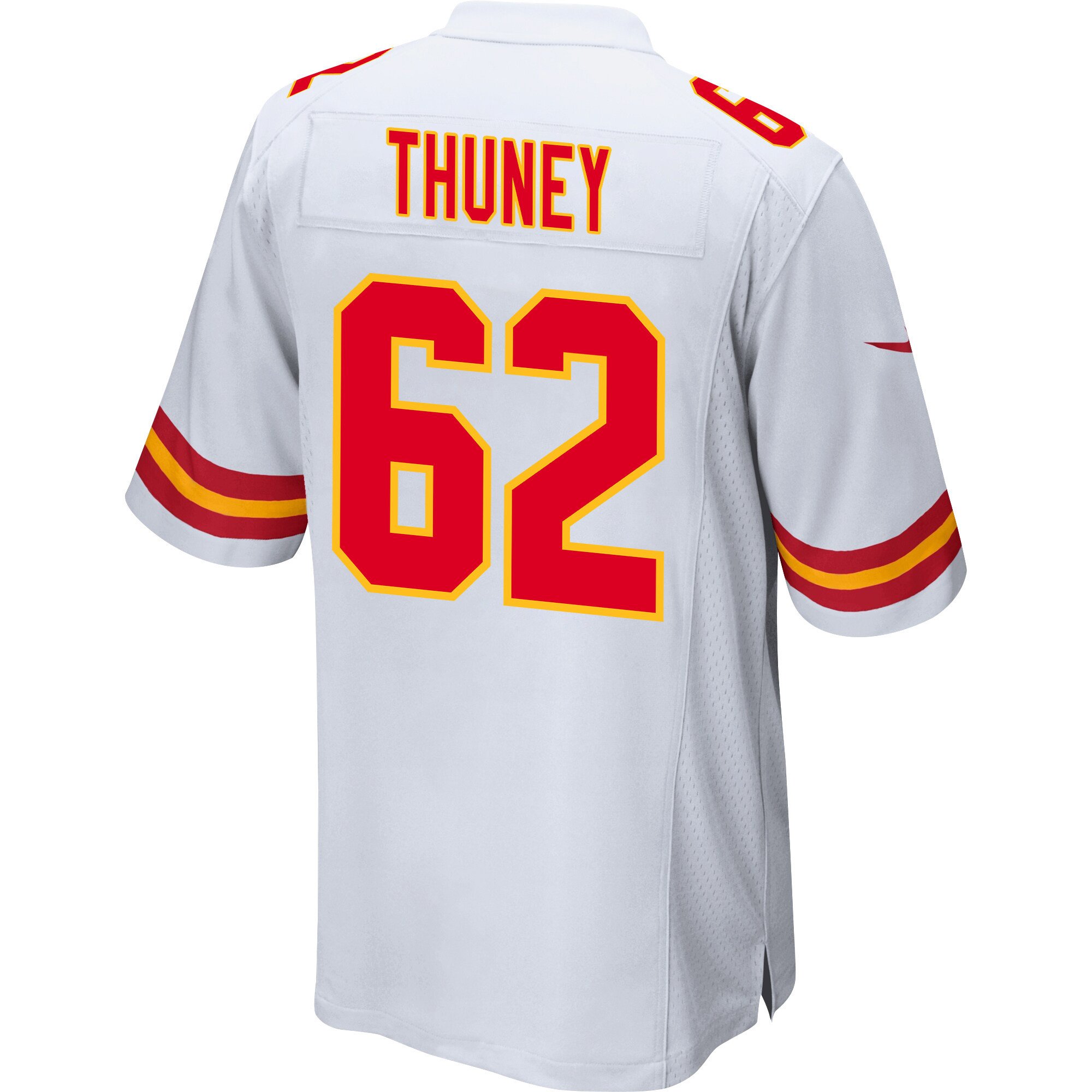 Joe Thuney 62 Kansas City Chiefs AFC Champions Patch Game Men Jersey - White JS7196 Saliibo - Image 3