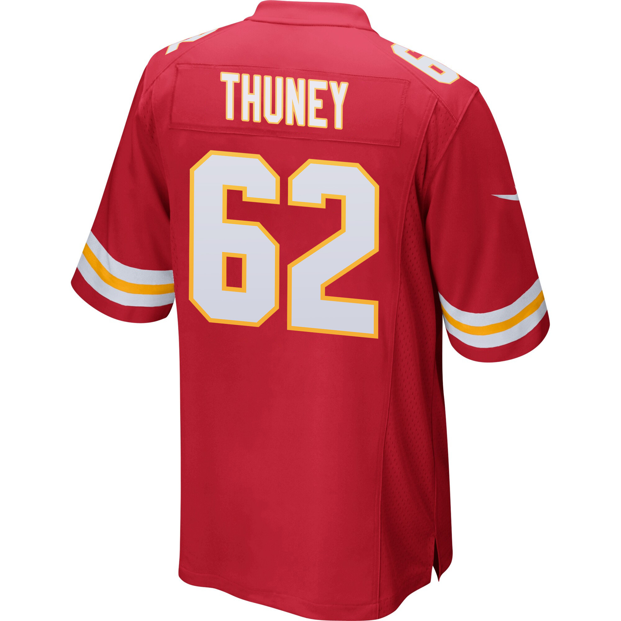 Joe Thuney 62 Kansas City Chiefs Super Bowl LVIII Champions 4 Stars Patch Game Men Jersey - Red JS6177 Saliibo - Image 3