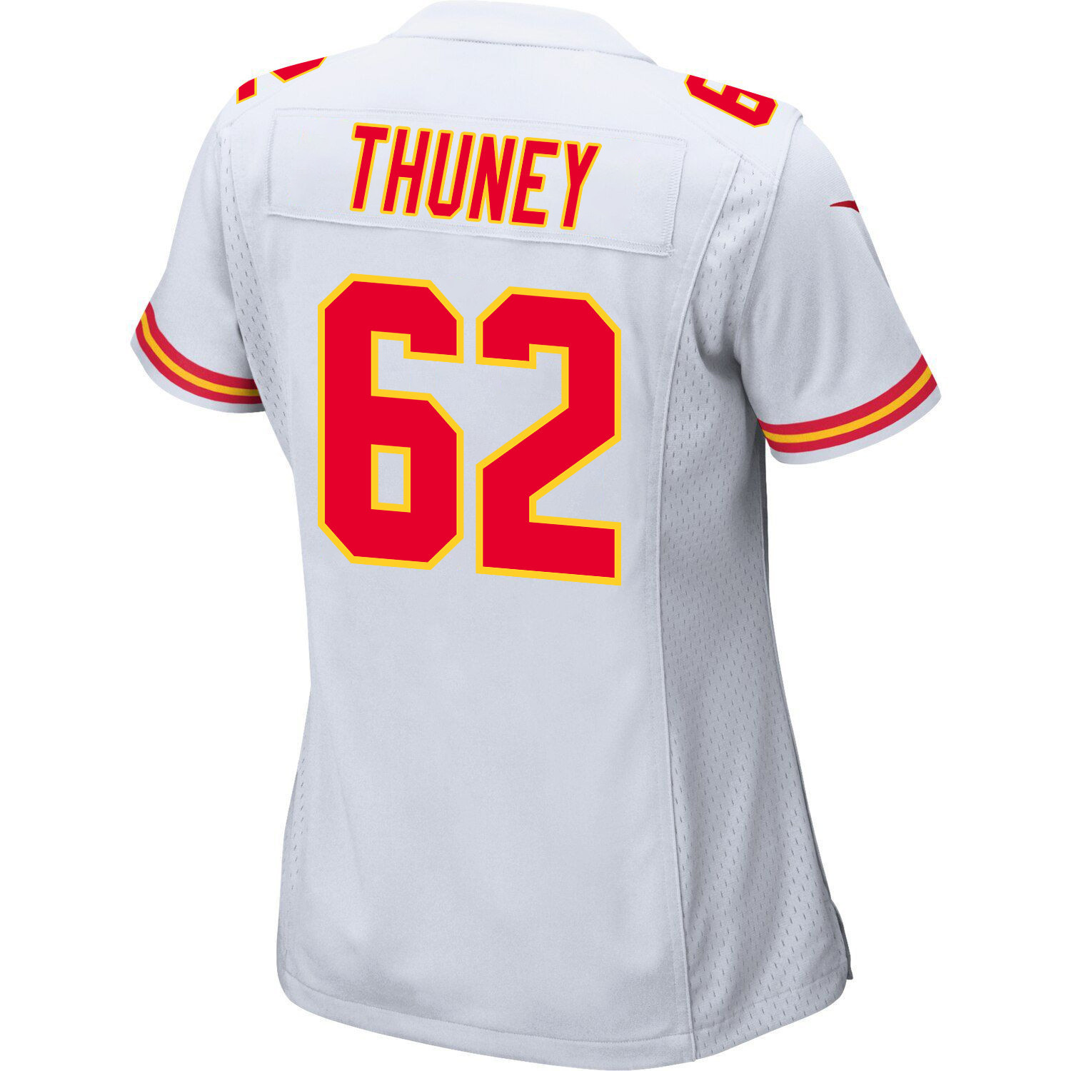 Joe Thuney 62 Kansas City Chiefs Super Bowl LVIII Champions 4 Stars Patch Game Women Jersey - White JS4061 Saliibo - Image 3