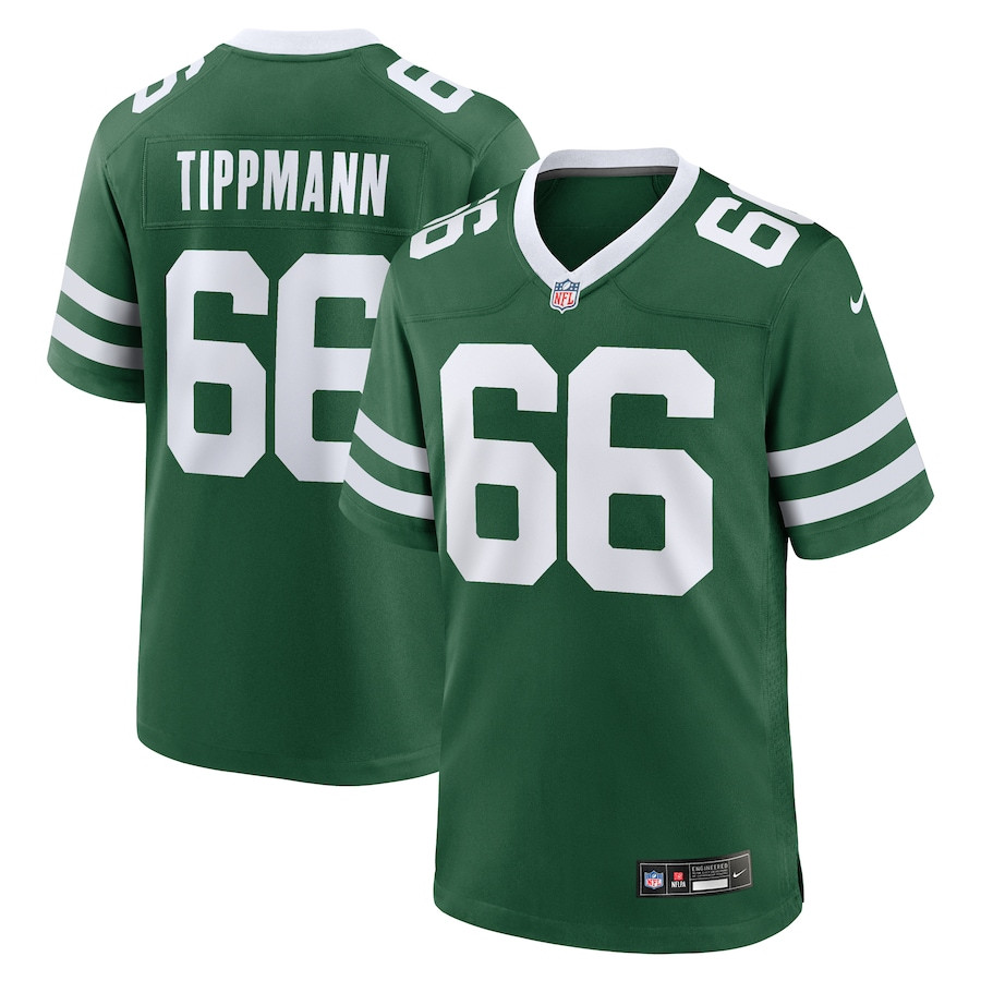 Joe Tippmann 66 New York Jets Team Game Men Jersey - Legacy Green JS5757 Saliibo