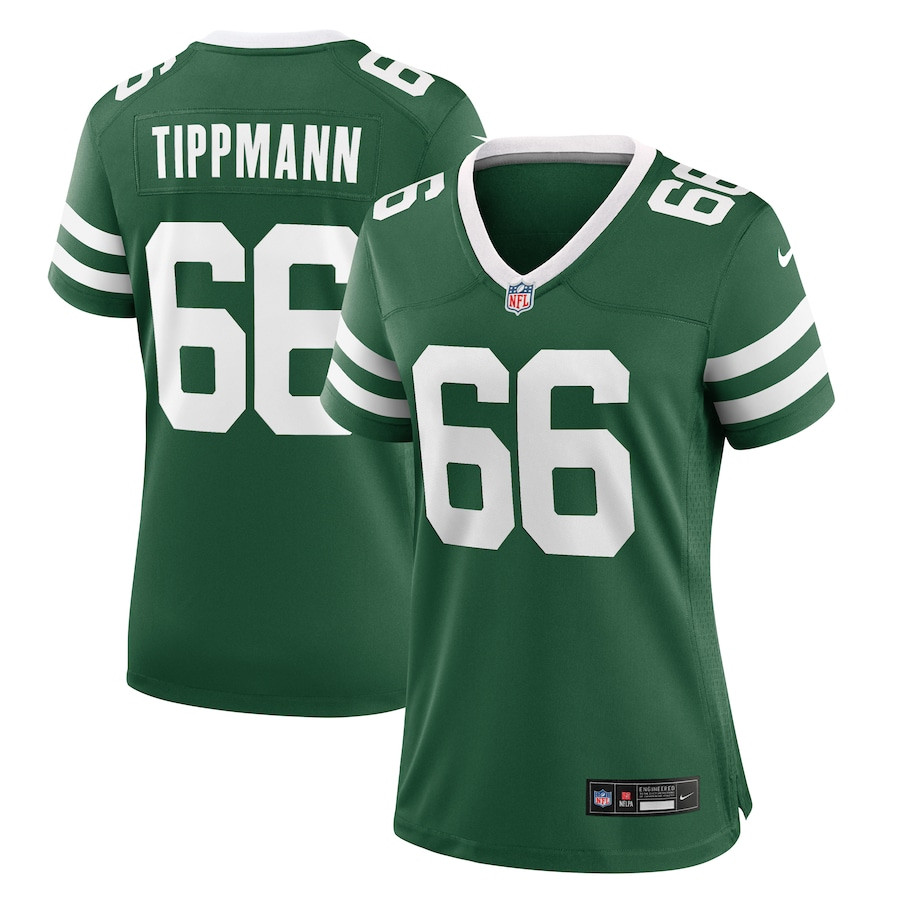 Joe Tippmann 66 New York Jets Women's Team Game Jersey - Legacy Green JS8541 Saliibo