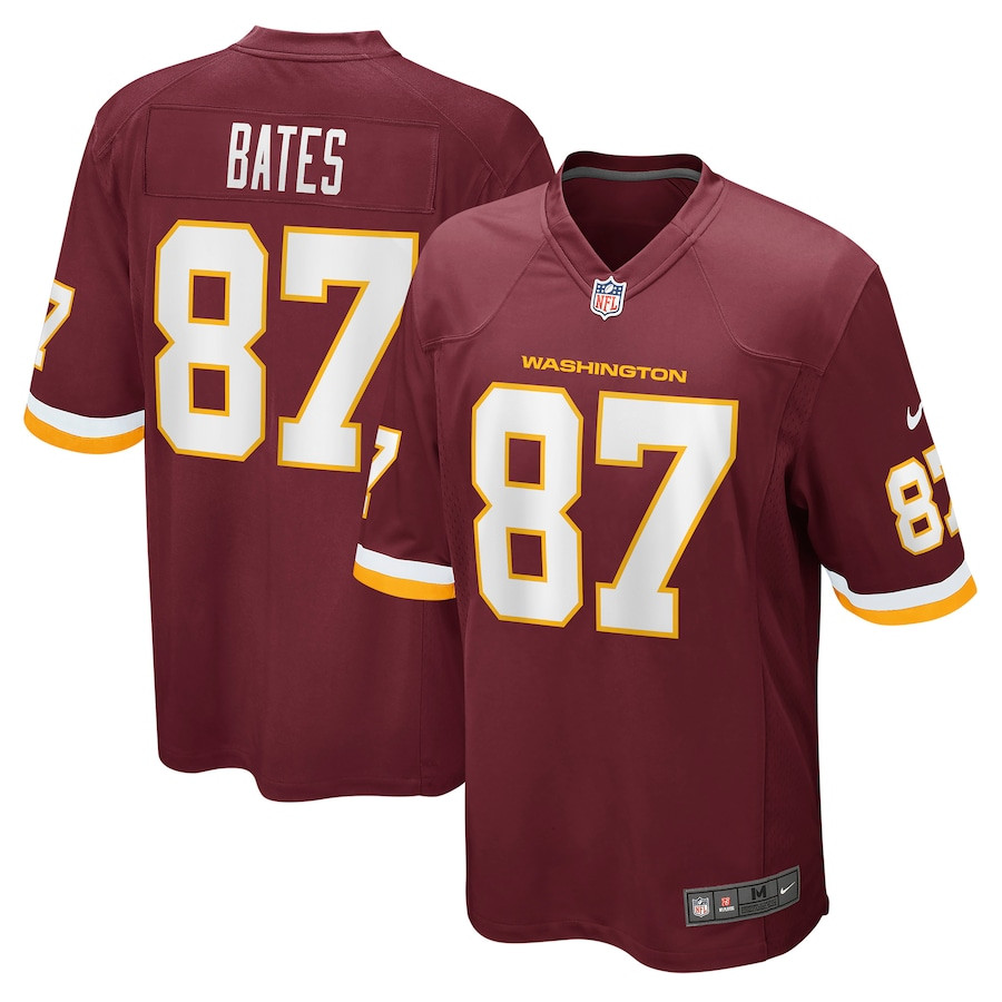 John Bates 87 Washington Football Team Men Game Jersey - Burgundy JS9087 Saliibo