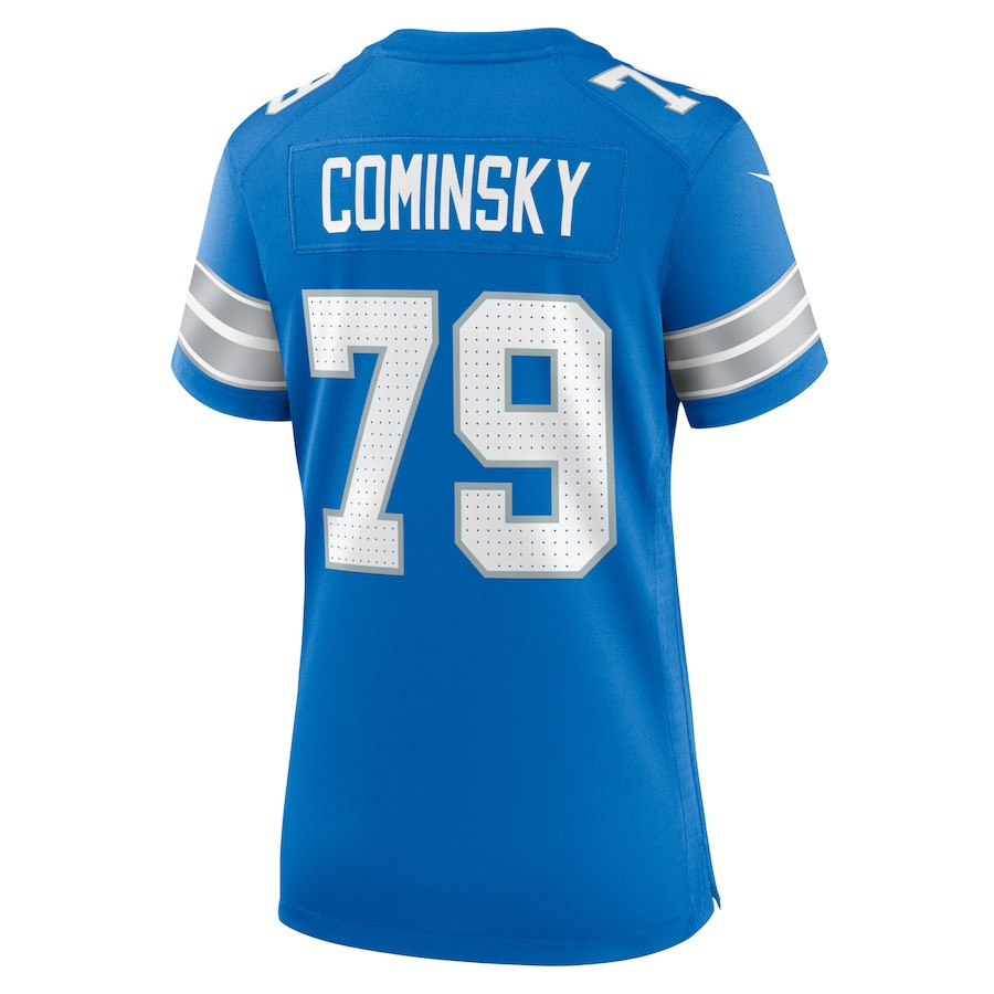 John Cominsky #79 Detroit Lions Super Bowl LIX Women's Jersey - Blue JS8846 Saliibo - Image 3
