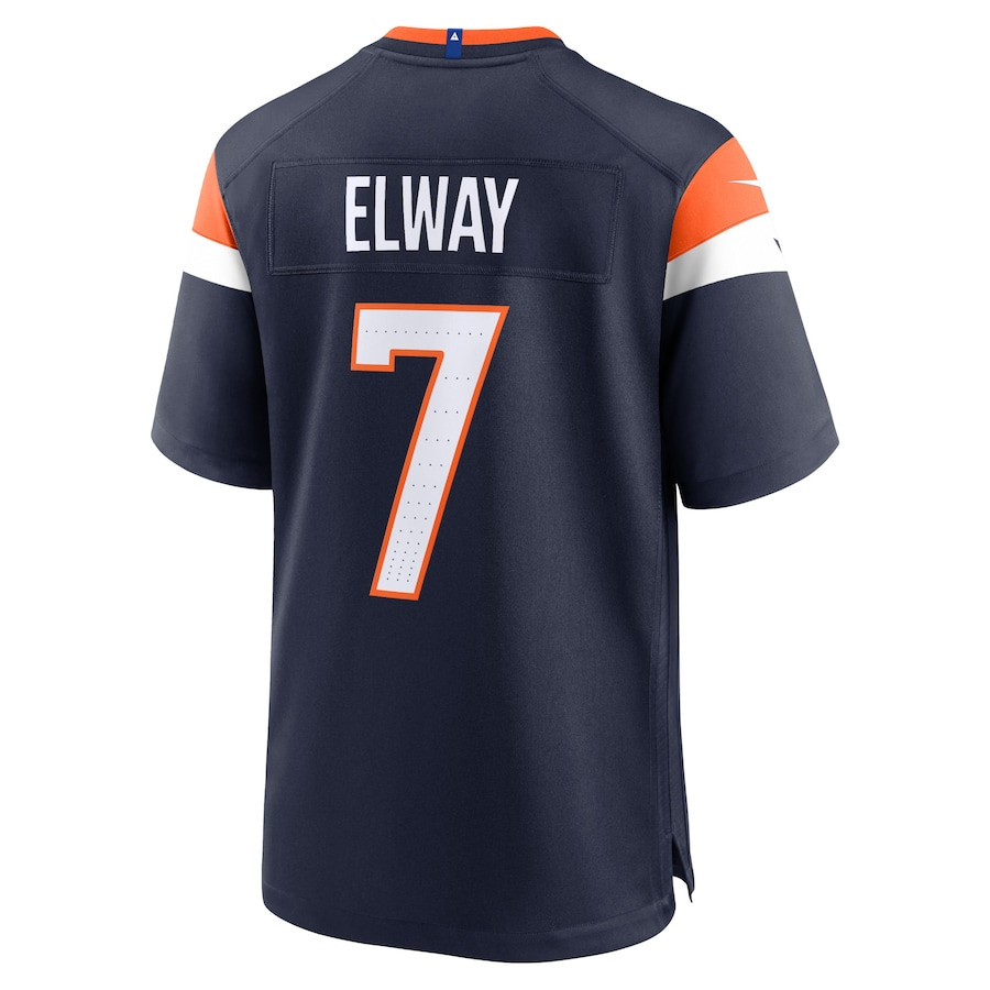 John Elway 7 Denver Broncos Alternate Game Retired Men Jersey - Navy JS9160 Saliibo - Image 3