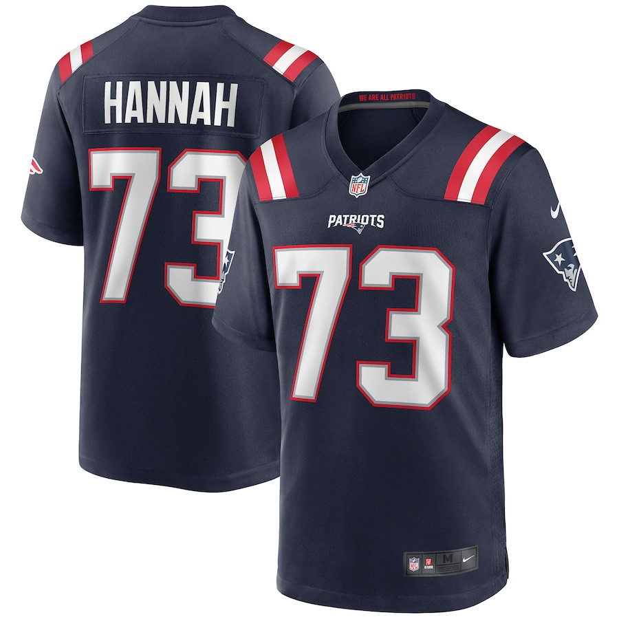 John Hannah 73 New England Patriots Men Game Retired Jersey - Navy JS6336 Saliibo