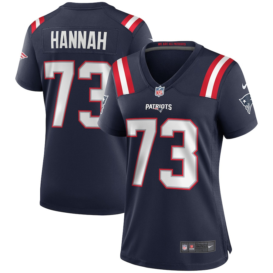 John Hannah 73 New England Patriots Women Game Retired Jersey - Navy JS9767 Saliibo