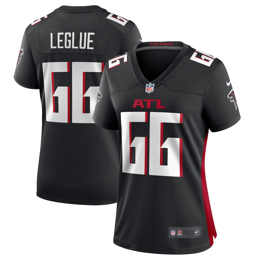 John Leglue 66 Atlanta Falcons Game Women Jersey - Black JS2032 Saliibo