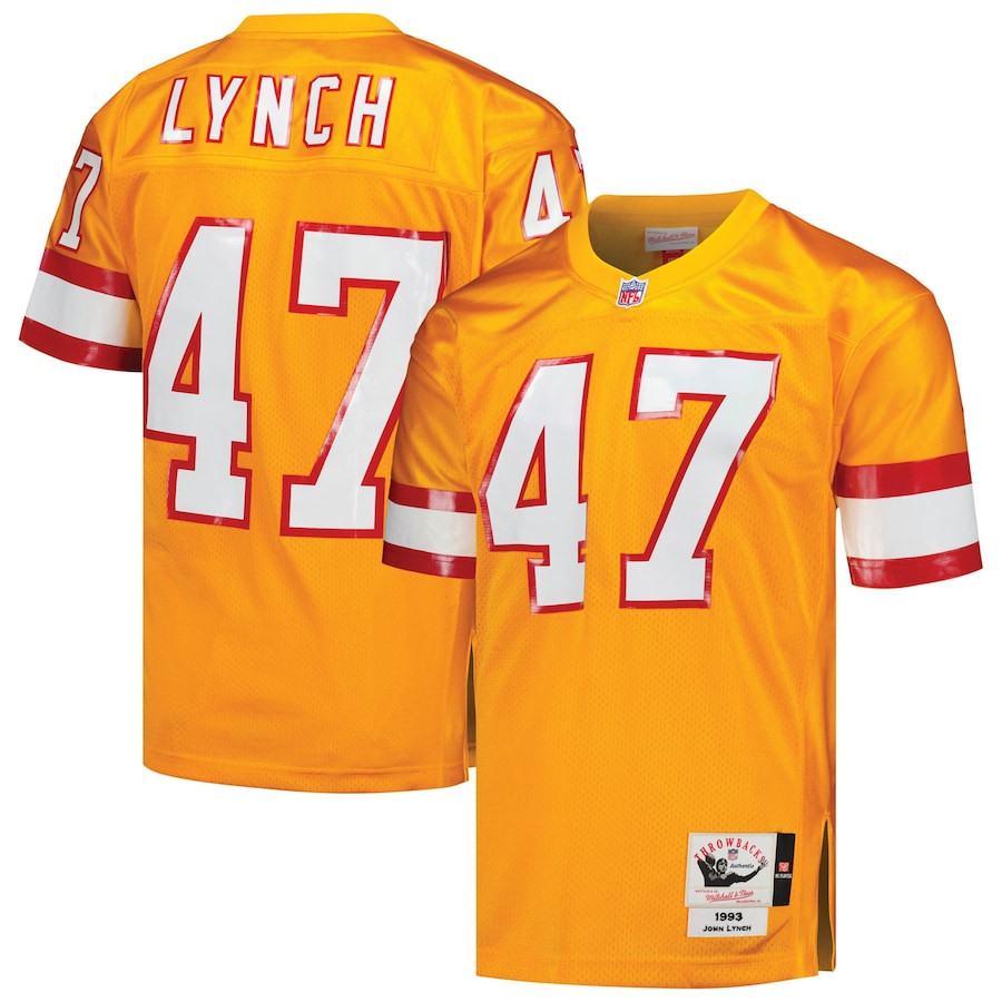 John Lynch 47 Tampa Bay Buccaneers 1993 Throwback Men Game Jersey - Orange JS4404 Saliibo