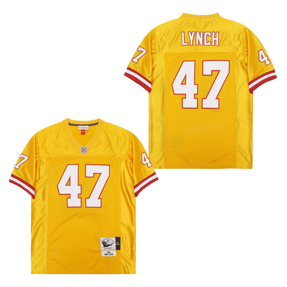 John Lynch 47 Tampa Bay Buccaneers Throwback Men Jersey - Yellow JS9145 Saliibo