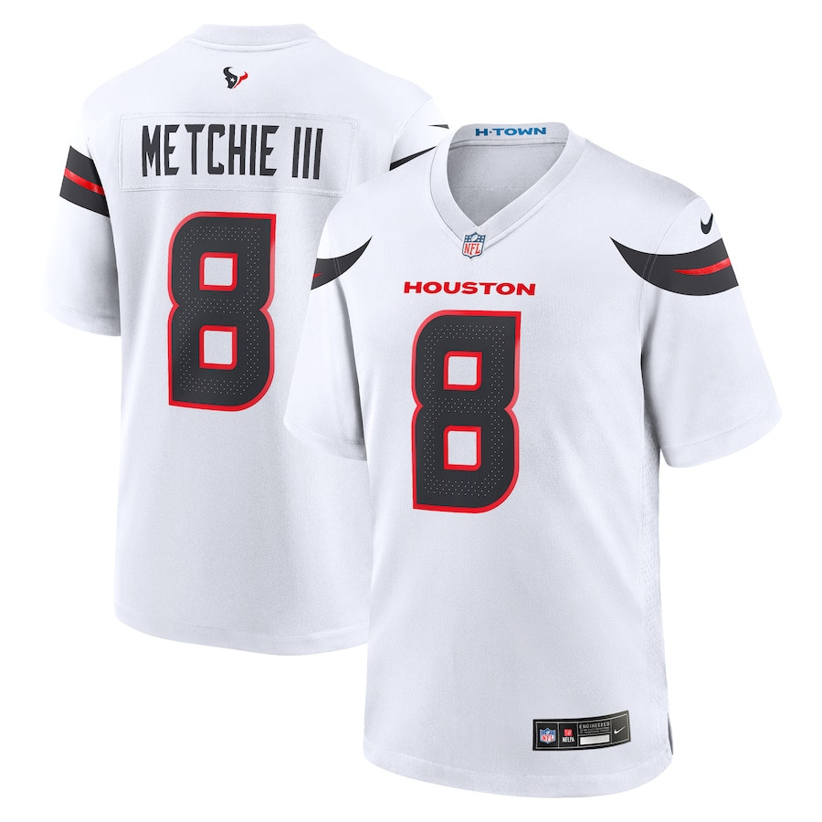 John Metchie III 8 Houston Texans Game Men Jersey - White JS3503 Saliibo