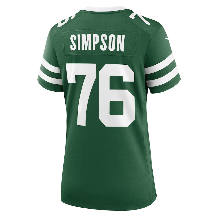 John Simpson 76 New York Jets Women's Team Game Jersey - Legacy Green JS5184 Saliibo - Image 3