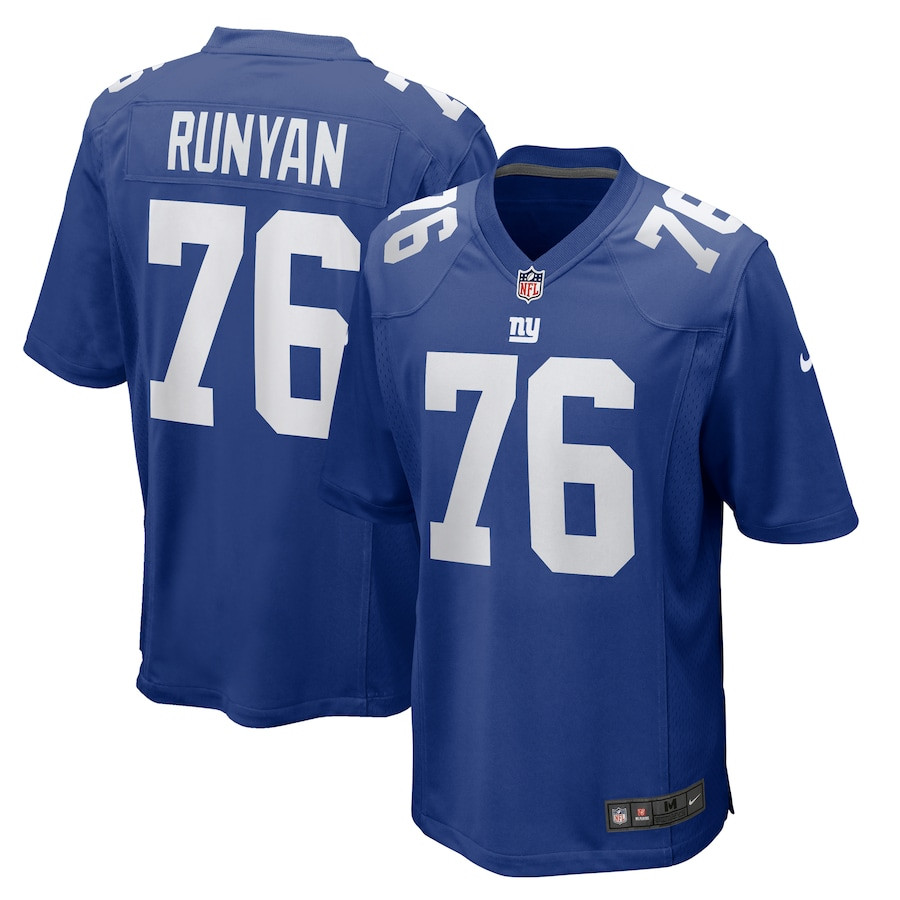 Jon Runyan 76 New York Giants Team Game Men Jersey - Royal JS7017 Saliibo