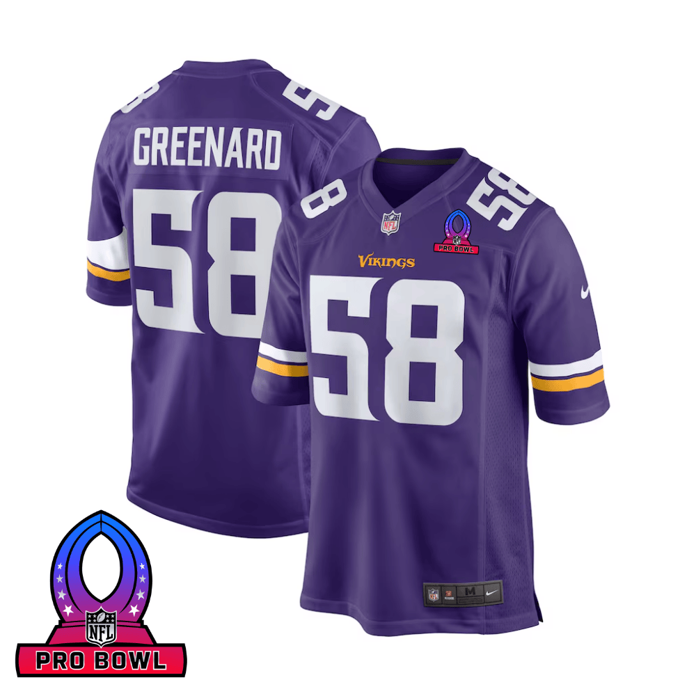 Jonathan Greenard 58 Baltimore Ravens 2025 Pro Bowl Patch Game Men Jersey - Purple JS5518 Saliibo