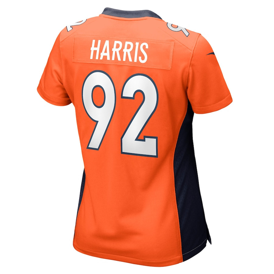 Jonathan Harris 92 Denver Broncos Women Game Jersey - Orange JS5380 Saliibo - Image 3