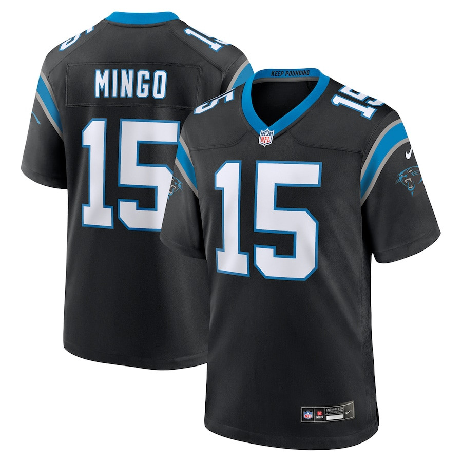 Jonathan Mingo 15 Carolina Panthers Game Men Jersey - Black JS2506 Saliibo