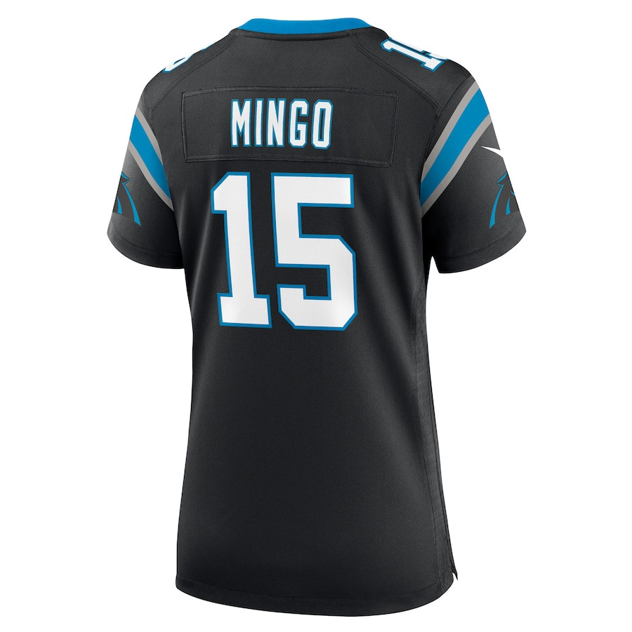 Jonathan Mingo 15 Carolina Panthers Women's Game Jersey - Black JS9246 Saliibo - Image 3