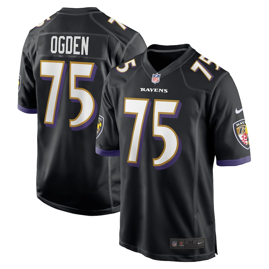 Jonathan Ogden 75 Baltimore Ravens Men Retired Jersey - Black JS5082 Saliibo