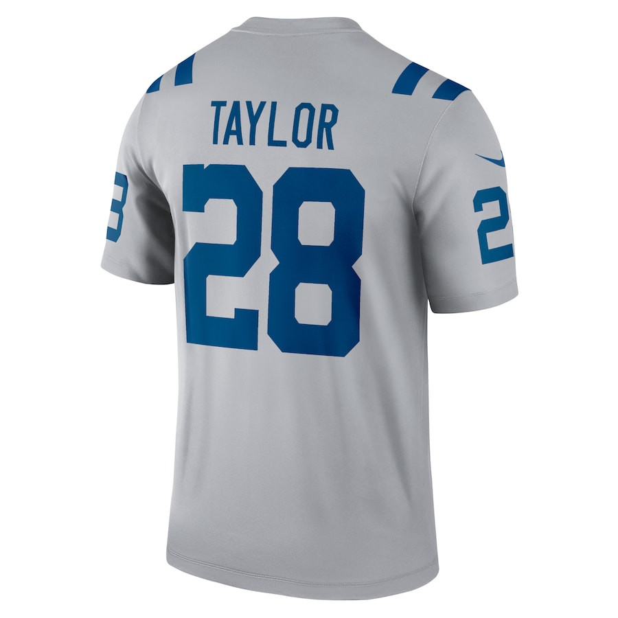 Jonathan Taylor 28 Indianapolis Colts Men Inverted Legend Jersey - Gray JS4563 Saliibo - Image 3