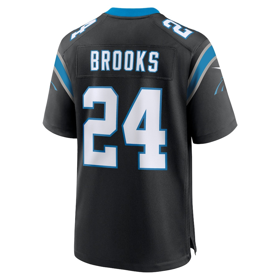 Jonathon Brooks 24 Carolina Panthers Game Men Jersey - Black JS3604 Saliibo - Image 3