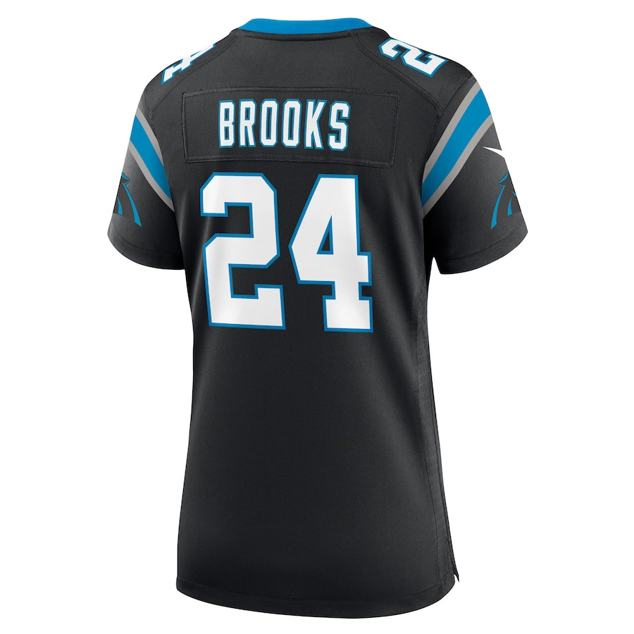 Jonathon Brooks 24 Carolina Panthers Women's Game Jersey - Black JS9847 Saliibo - Image 3