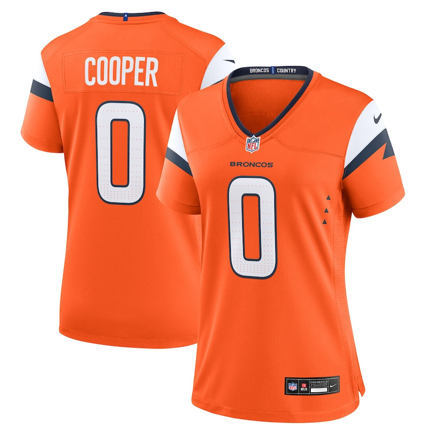 Jonathon Cooper 0 Denver Broncos Women's Team Game Jersey - Orange JS5863 Saliibo