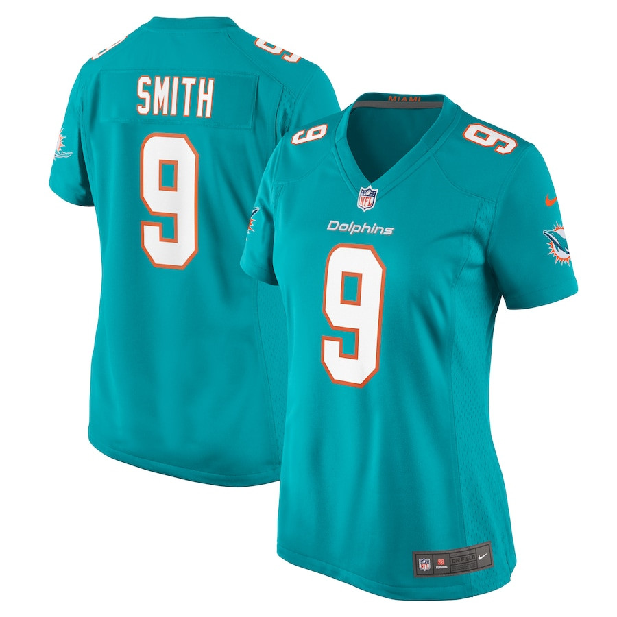 Jonnu Smith 9 Miami Dolphins Women's Game Jersey - Aqua JS7091 Saliibo