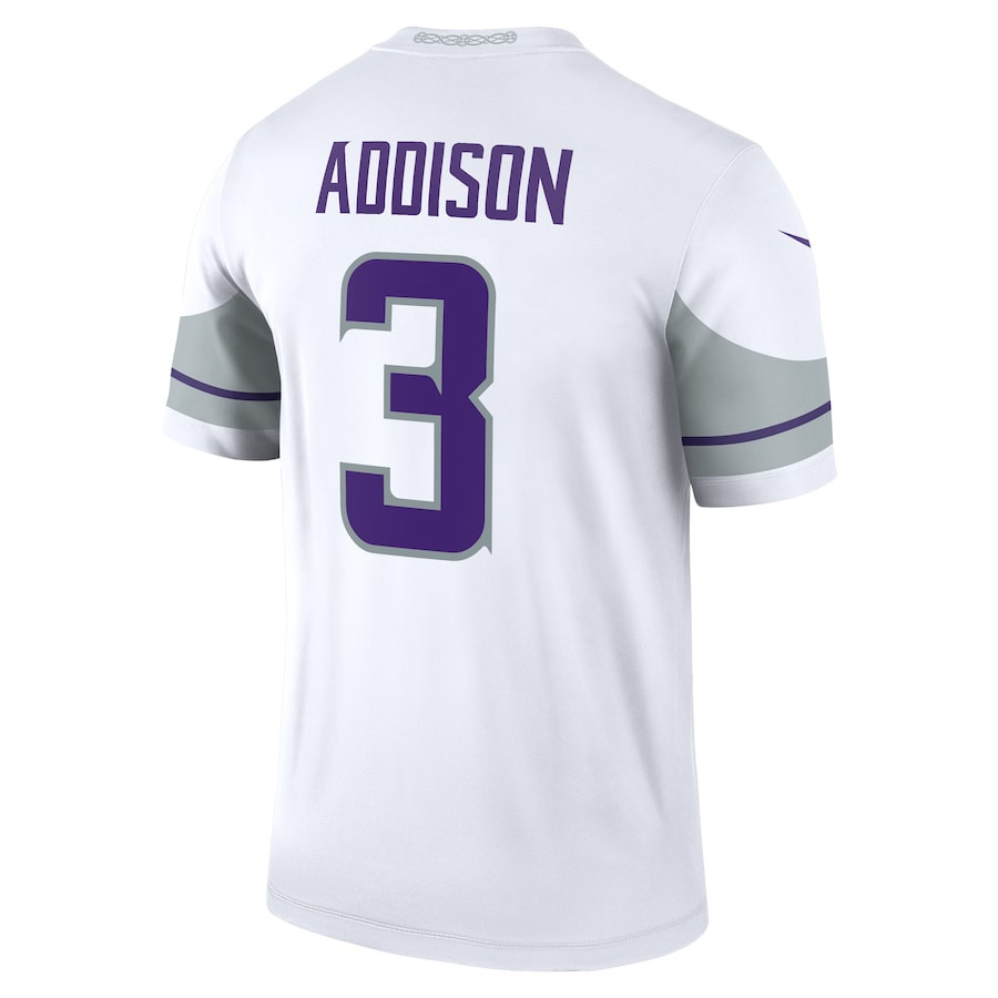 Jordan Addison 3 Minnesota Vikings Alternate Legend Player Men Jersey - White JS3461 Saliibo - Image 3
