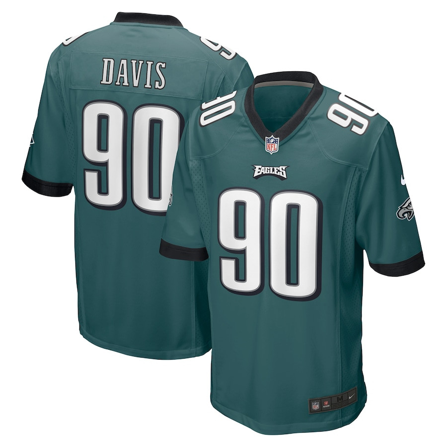 Jordan Davis 90 Philadelphia Eagles Men Game Jersey - Green JS7630 Saliibo