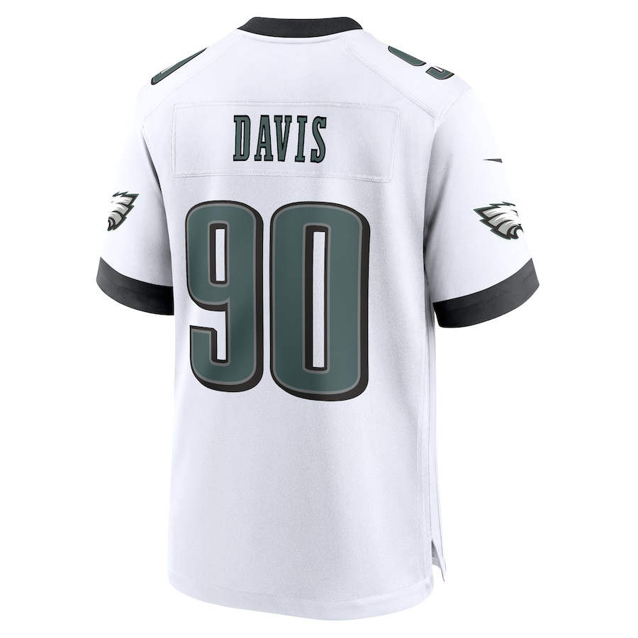 Jordan Davis 90 Philadelphia Eagles White Game Men Jersey - White JS8528 Saliibo - Image 3