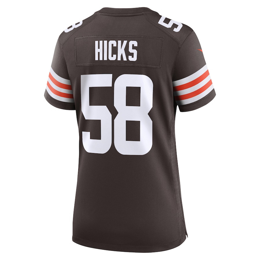 Jordan Hicks 58 Cleveland Browns Women's Game Jersey - Brown JS9150 Saliibo - Image 3