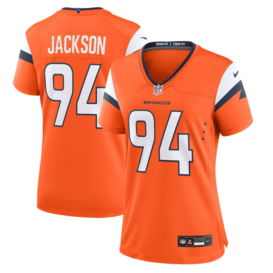Jordan Jackson 94 Denver Broncos Women's Team Game Jersey - Orange JS4455 Saliibo
