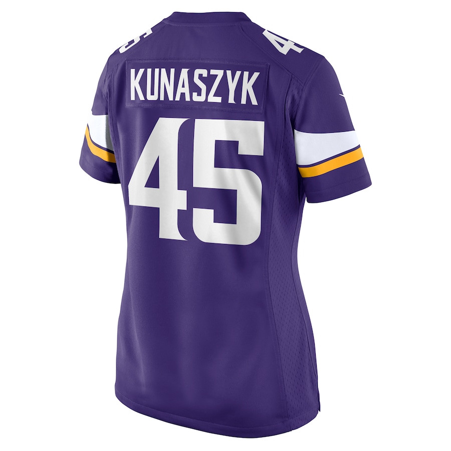 Jordan Kunaszyk 45 Minnesota Vikings Women's Game Jersey - Purple JS8848 Saliibo - Image 3