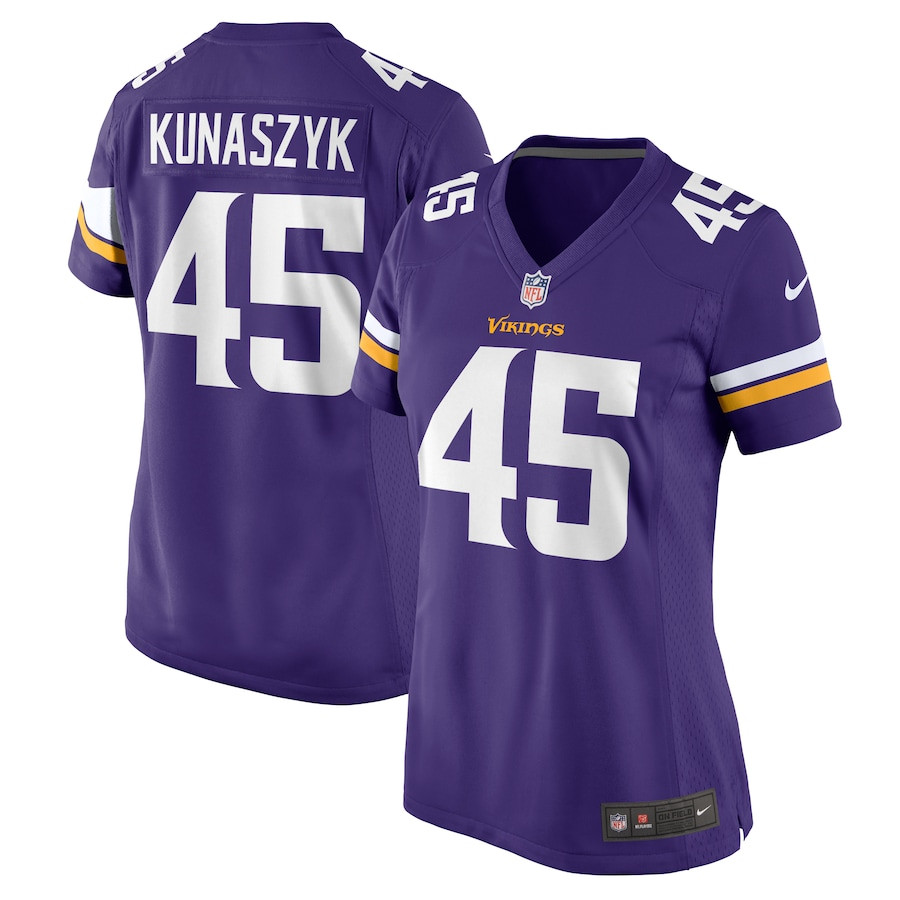 Jordan Kunaszyk 45 Minnesota Vikings Women's Game Jersey - Purple JS8848 Saliibo
