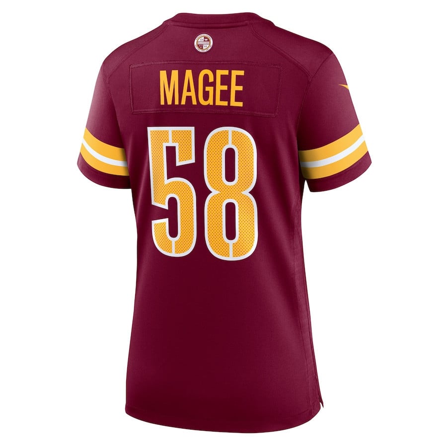 Jordan Magee #58 Washington Commanders Super Bowl LIX Women's Jersey - Burgundy JS8709 Saliibo - Image 3