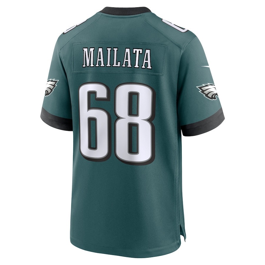 Jordan Mailata #68 Philadelphia Eagles Super Bowl LIX Jersey - Men's - Midnight Green JS3080 Saliibo - Image 3