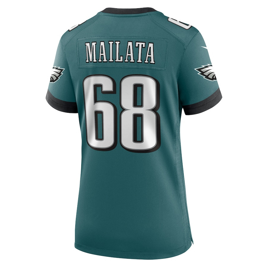 Jordan Mailata 68 Philadelphia Eagles Women's Team Game Jersey - Midnight Green JS5255 Saliibo - Image 3