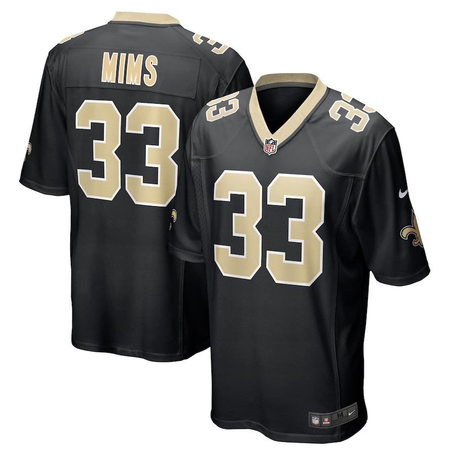 Jordan Mims 33 New Orleans Saints Game Men Jersey - Black JS7713 Saliibo