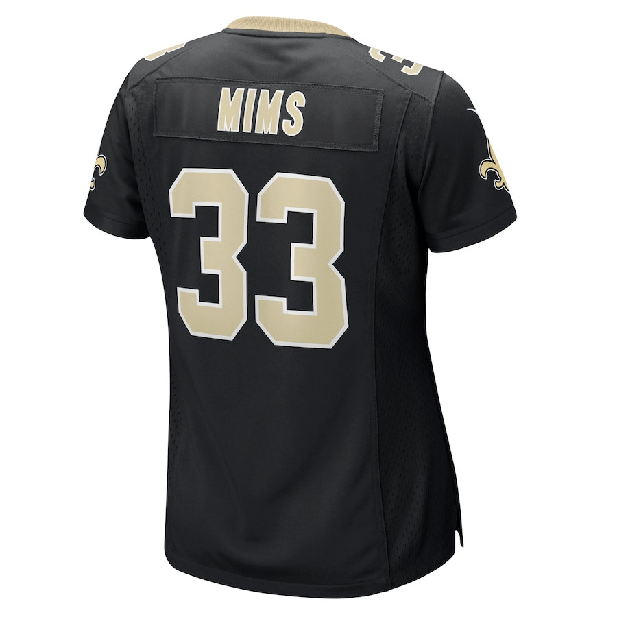 Jordan Mims 33 New Orleans Saints Women's Game Jersey - Black JS6102 Saliibo - Image 3