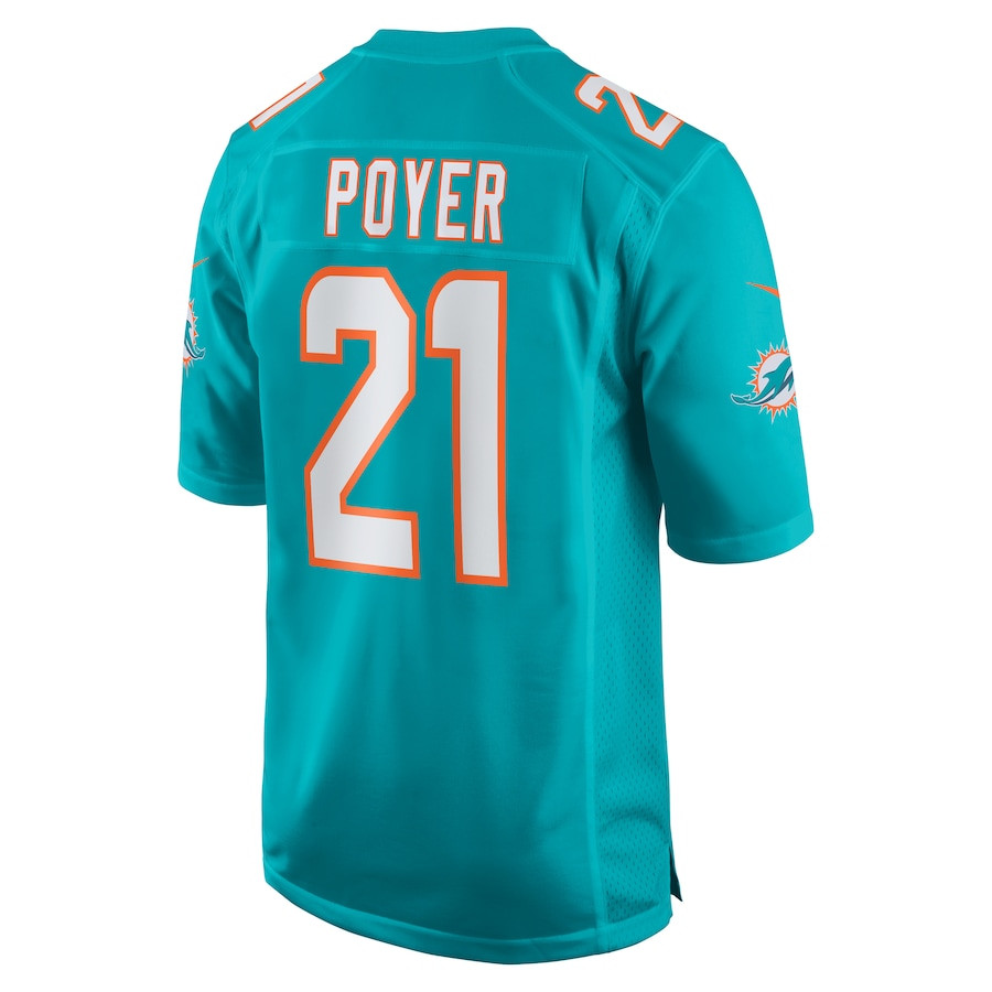 Jordan Poyer 21 Miami Dolphins Game Men Jersey - Aqua JS6571 Saliibo - Image 3