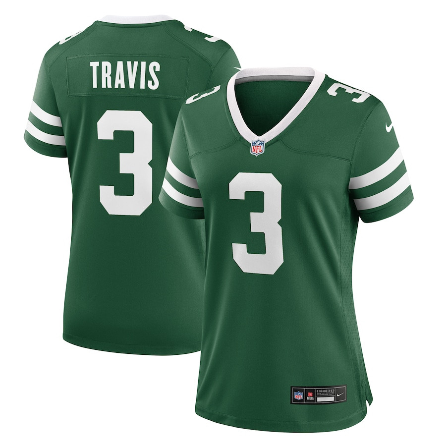 Jordan Travis 3 New York Jets Women's Team Game Jersey - Legacy Green JS5879 Saliibo