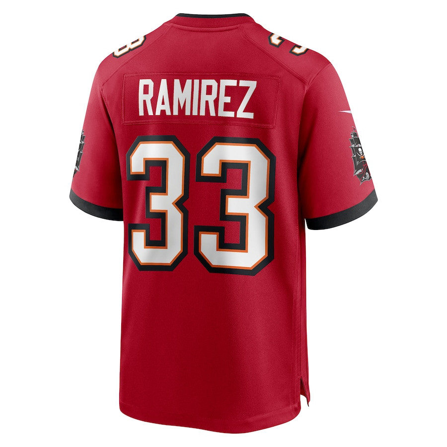 Jose Ramirez 33 Tampa Bay Buccaneers Game Men Jersey - Red JS6003 Saliibo - Image 3