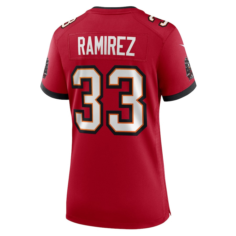 Jose Ramirez 33 Tampa Bay Buccaneers Women's Game Jersey - Red JS8079 Saliibo - Image 3
